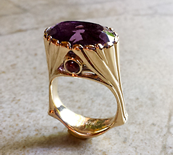 Amethyst Ring with Rubies