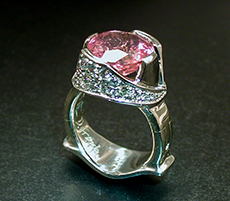 Splendid Pink Tourmaline Ring