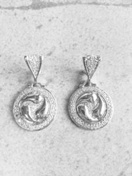 Earrings in White Gold with a twist